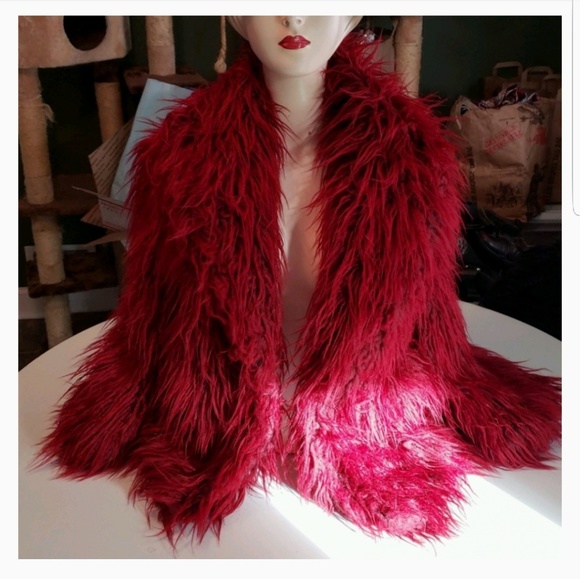 shaggy red jacket